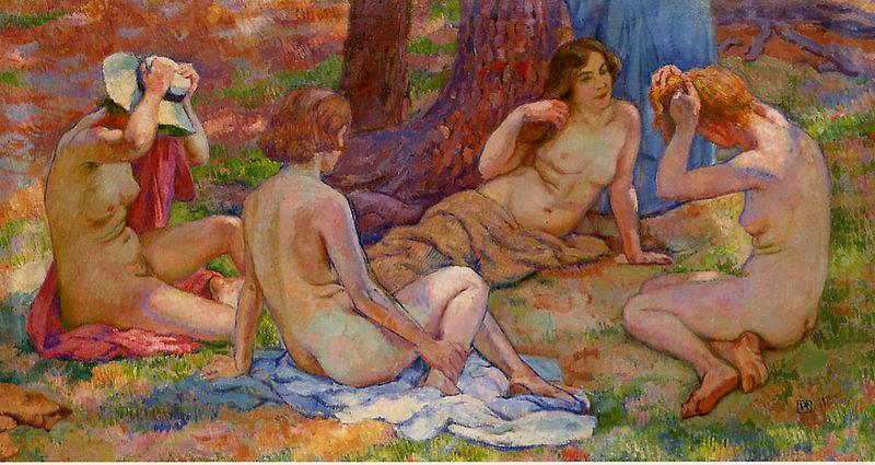 Theo Van Rysselberghe Four Bathers china oil painting image